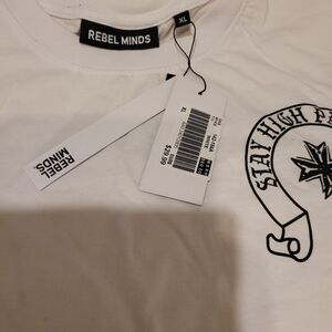 Rebel Minds White Graphic Tee for Men